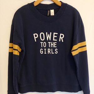H&M Divided Power to the Girls sweatshirt